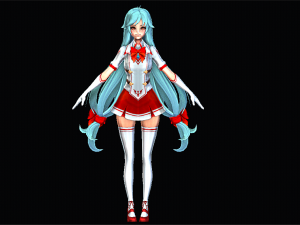 Three color Female Character 3D मॉडल