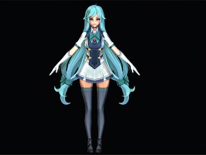 Three color Female Character 3D मॉडल