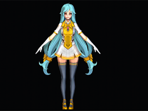 Three color Female Character 3D मॉडल