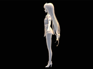 Three color Female Character 3D मॉडल