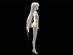 Three color Female Character 3D मॉडल