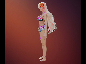 Female Swimsiut Character 3D Model