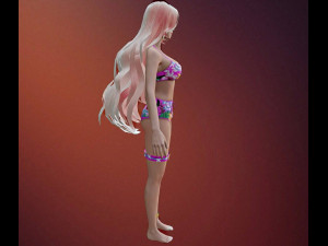 Female Swimsiut Character 3D Model