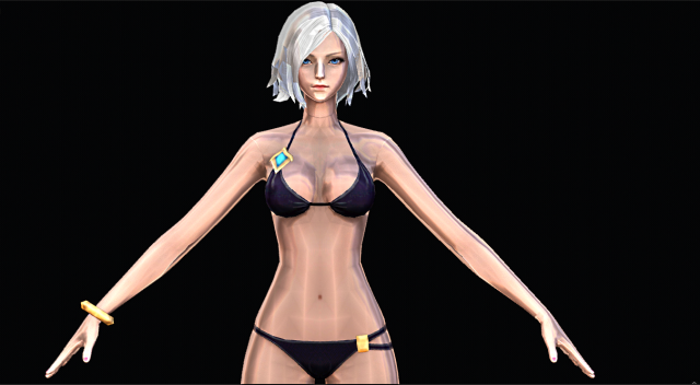 Female Swimsiut Character 3D Модель .c4d .max .obj .3ds .fbx .stl .blend 