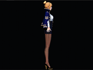 Two Color Female Character Model 3D