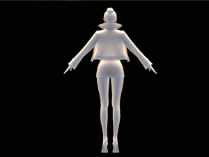 Two Color Female Character Model 3D