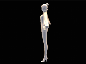 Two Color Female Character Model 3D