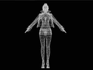 Two Color Female Character Model 3D