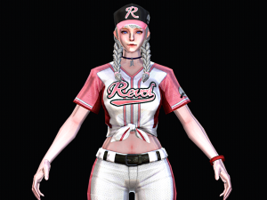 Female Baseball Character 3D Модель