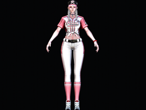 Female Baseball Character 3D Модель