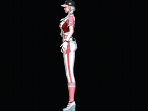Female Baseball Character 3D Модель