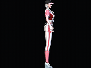 Female Baseball Character 3D Модель