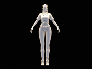 Female Baseball Character 3D Модель