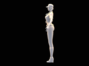 Female Baseball Character 3D Модель