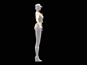 Female Baseball Character 3D Модель