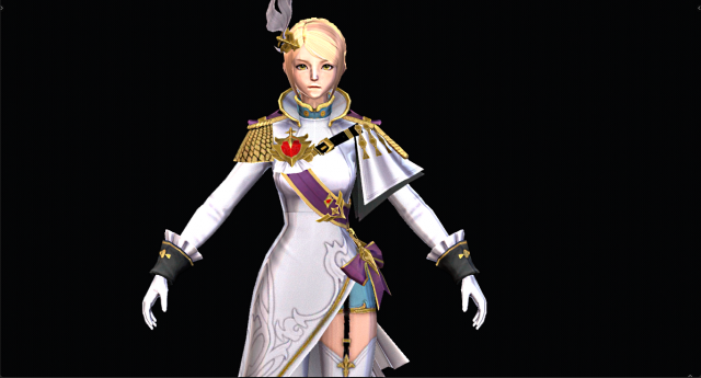 Female Commander Character 3D Model .c4d .max .obj .3ds .fbx .stl .blend 
