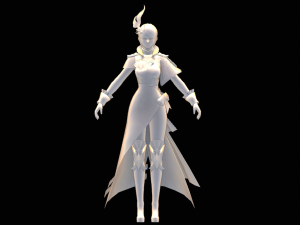 Female Commander Character 3D Model