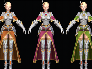 Female Knight Character 3D Модель