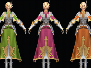 Female Knight Character Model 3D
