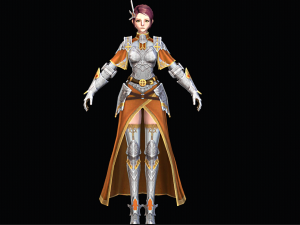 Female Knight Character Model 3D