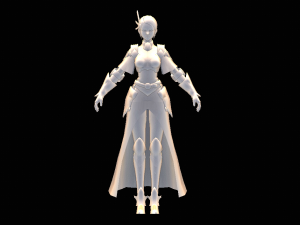 Female Knight Character Model 3D