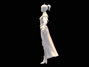 Female Knight Character Model 3D
