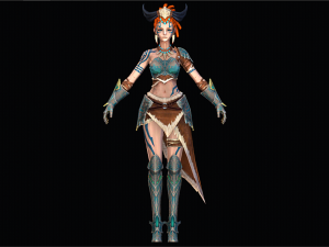 Female Tribal Character 3D Модель