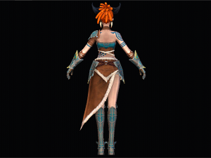 Female Tribal Character 3D-Modell