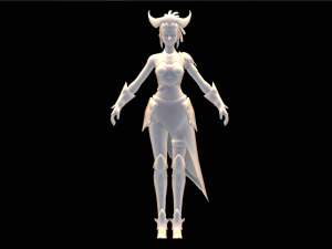 Female Tribal Character 3D-Modell