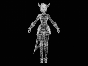 Female Tribal Character 3D-Modell