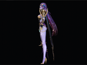 Three Color Fantastic Female Character 3D Model
