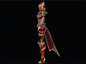 Elf Female Knight Character 3D 모델