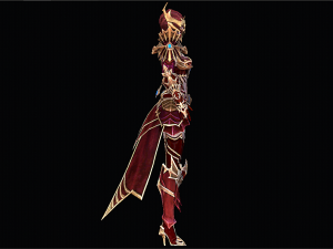 Elf Female Knight Character 3D 모델