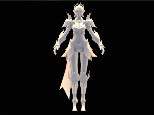 Elf Female Knight Character 3D 모델