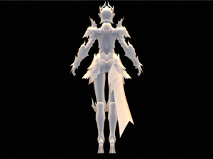 Elf Female Knight Character 3D 모델