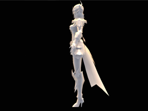 Elf Female Knight Character 3D 모델