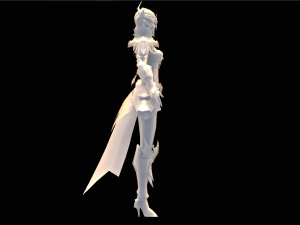 Elf Female Knight Character 3D 모델