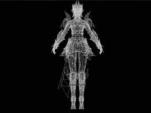 Elf Female Knight Character 3D 모델