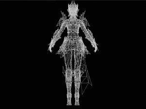 Elf Female Knight Character 3D 모델