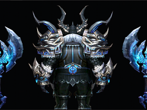 Male ice dwarf armed Model 3D