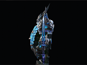 Male ice dwarf armed Model 3D