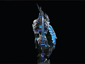 Male ice dwarf armed Model 3D