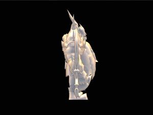 Male ice dwarf armed Model 3D