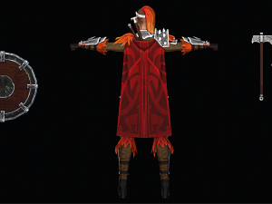 Female viking warrior character 3D Модель