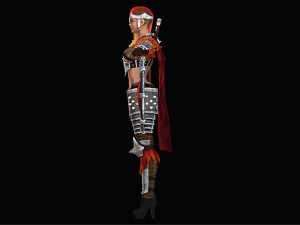 Female viking warrior character 3D Модель