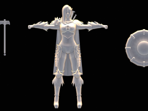 Female viking warrior character 3D Модель