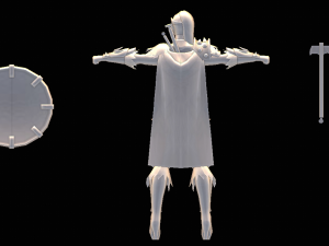Female viking warrior character 3D Модель