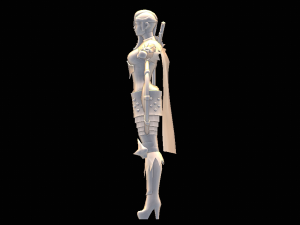 Female viking warrior character 3D Модель