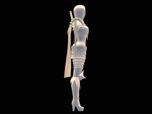 Female viking warrior character 3D Модель