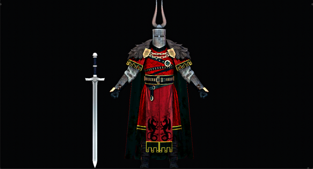 Male Knight character 3D मॉडल .c4d .max .obj .3ds .fbx .stl .blend 